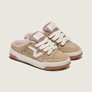 Vans Upland Mule Khaki Brown Pink Mule Slides Slip-ons Women’s 7 New